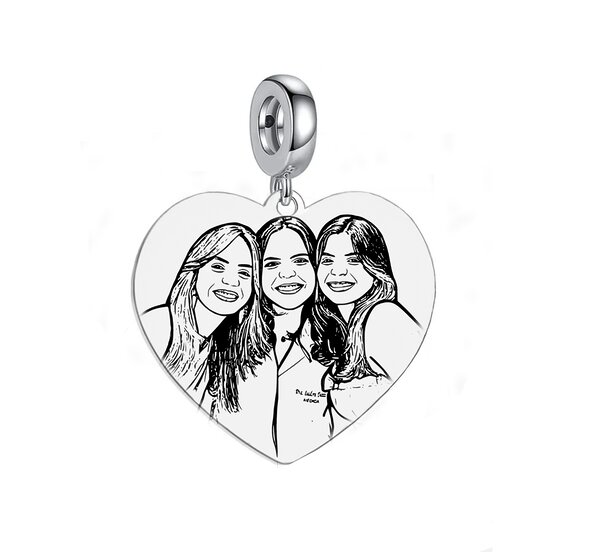 Pingente Coração Personalizado Foto - Image 6
